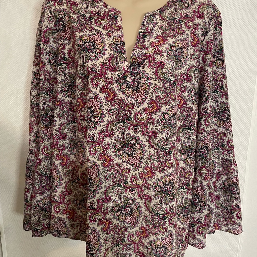 J. Crew Multicolor Paisley Blouse
